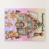 Puzzel met een peperkoek familie legpuzzel (Horizontaal)