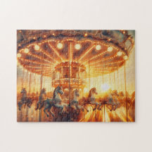Puzzel met giftbox  carrousel
