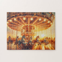 Puzzel met giftbox  carrousel