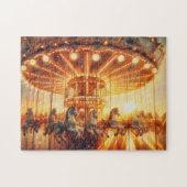 Puzzel met giftbox  carrousel legpuzzel (Horizontaal)
