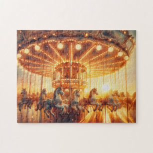 Puzzel met giftbox carrousel legpuzzel