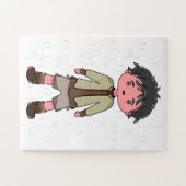 puzzel met illustratie van cartoonjongen (Horizontaal)