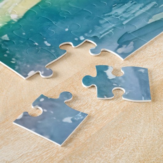 Puzzel met kustdorp (Zijkant)