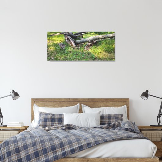 Puzzel met omgevallen bomen canvas afdruk (Insitu (Slaapkamer))