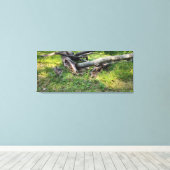 Puzzel met omgevallen bomen canvas afdruk (Insitu (Houten vloer))