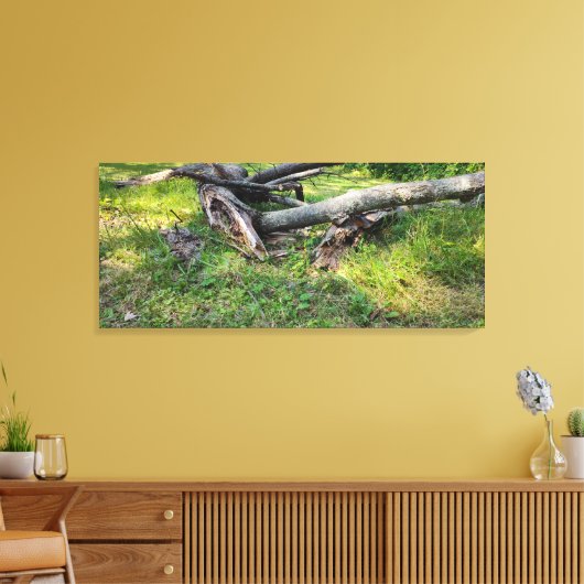 Puzzel met omgevallen bomen canvas afdruk (Insitu (Woonkamer))