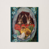 Puzzel met Paashaas en Kuiken (Verticaal)