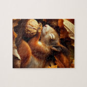 Puzzel met slapende eekhoorn (Horizontaal)
