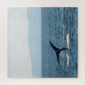 Puzzel met staart van bultrugwalvis in landschappe (Verticaal)