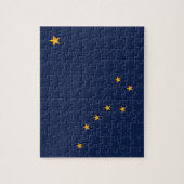 Puzzel met vlag van Alaska State (Verticaal)