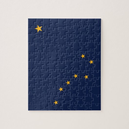 Puzzel met vlag van Alaska State (Verticaal)