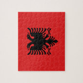 Puzzel met vlag van Albanië Legpuzzel (Verticaal)