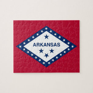 Puzzel met vlag van Arkansas Staat