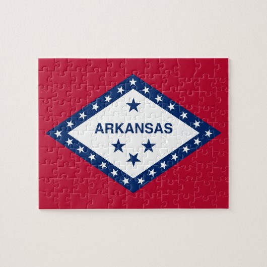 Puzzel met vlag van Arkansas Staat Legpuzzel (Horizontaal)