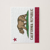 Puzzel met vlag van Californië staat (Verticaal)