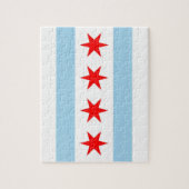 Puzzel met vlag van Chicago, Illinois (Verticaal)
