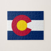 Puzzel met vlag van Colorado State Legpuzzel (Horizontaal)