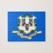 Puzzel met vlag van Connecticut State (Horizontaal)