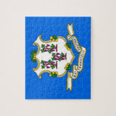 Puzzel met vlag van Connecticut State Legpuzzel (Verticaal)