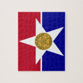 Puzzel met vlag van Dallas City (Verticaal)
