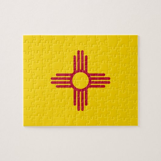 Puzzel met vlag van de staat New Mexico Legpuzzel (Horizontaal)
