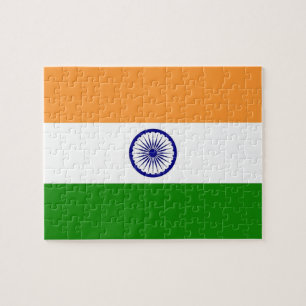 Puzzel met vlag van India Legpuzzel