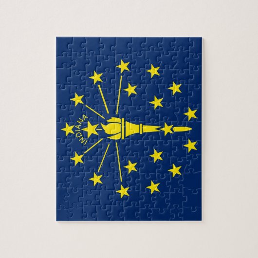Puzzel met vlag van Indiana State (Verticaal)