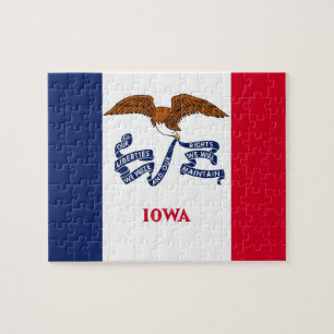 Puzzel met vlag van Iowa State