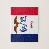 Puzzel met vlag van Iowa State (Verticaal)