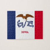 Puzzel met vlag van Iowa State Legpuzzel (Horizontaal)