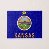 Puzzel met vlag van Kansas State Legpuzzel (Horizontaal)