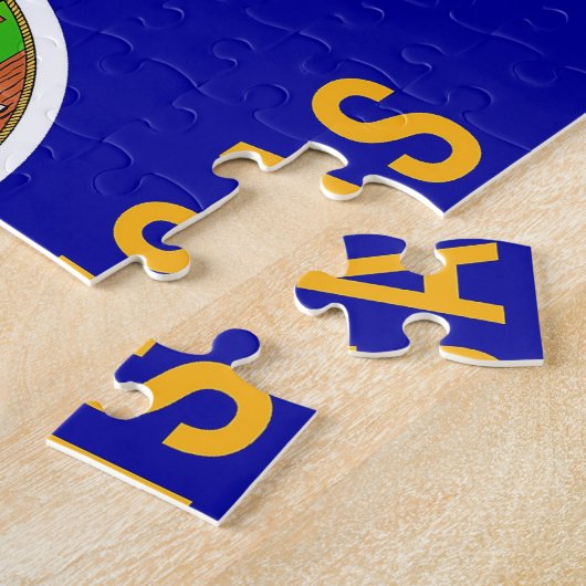 Puzzel met vlag van Kansas State Legpuzzel (Zijkant)