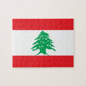 Puzzel met vlag van Libanon Legpuzzel (Horizontaal)
