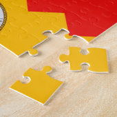 Puzzel met vlag van Los Angeles, Californië Staat (Zijkant)