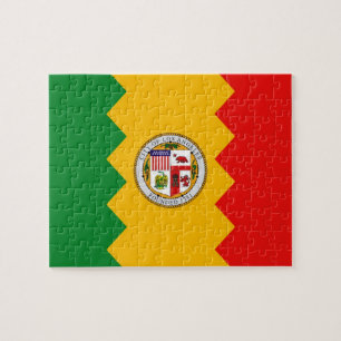 Puzzel met vlag van Los Angeles, Californië Staat Legpuzzel