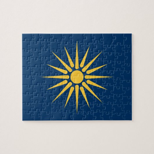 Puzzel met vlag van Macedonië, Griekenland (Horizontaal)