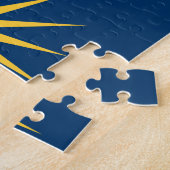 Puzzel met vlag van Macedonië, Griekenland (Zijkant)