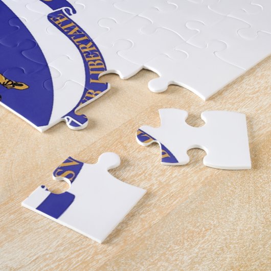 Puzzel met vlag van Massachusetts State Legpuzzel (Zijkant)