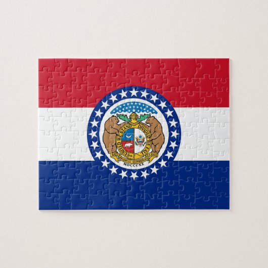 Puzzel met vlag van Missouri State Legpuzzel (Horizontaal)