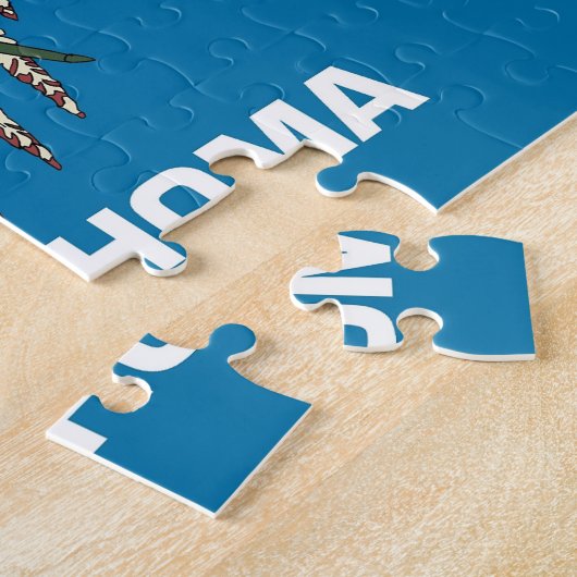 Puzzel met vlag van Oklahoma State (Zijkant)