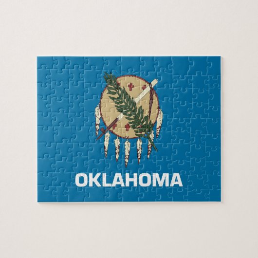 Puzzel met vlag van Oklahoma State Legpuzzel (Horizontaal)