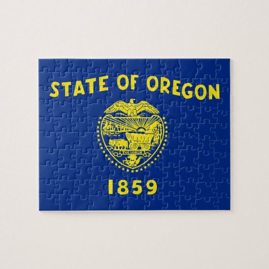 Puzzel met vlag van Oregon State (Horizontaal)
