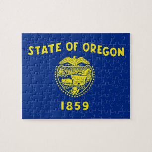 Puzzel met vlag van Oregon State Legpuzzel