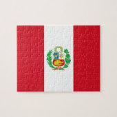 Puzzel met vlag van Peru Legpuzzel (Horizontaal)