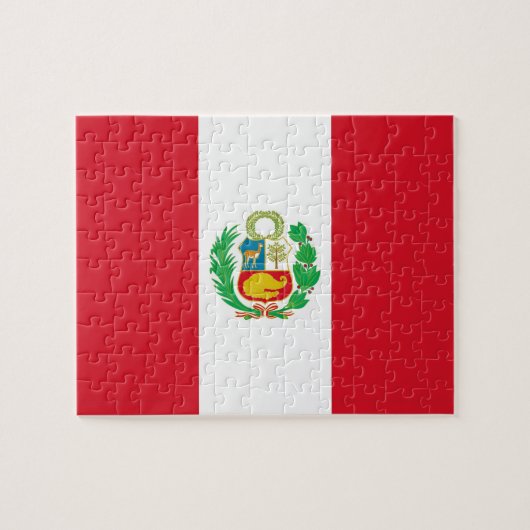 Puzzel met vlag van Peru Legpuzzel (Horizontaal)