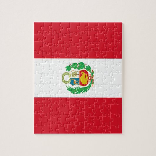 Puzzel met vlag van Peru Legpuzzel (Verticaal)