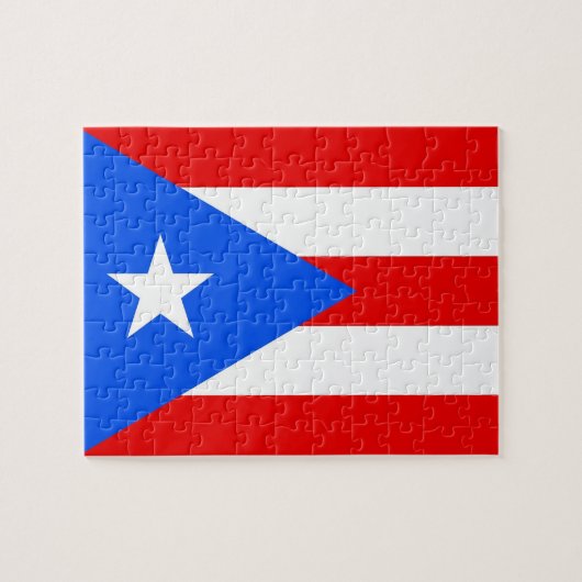 Puzzel met vlag van Puerto Rico Staat (Horizontaal)