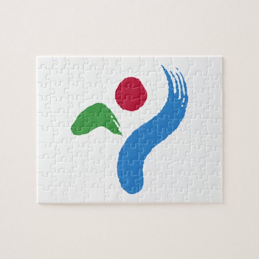 Puzzel met vlag van Seoul, Zuid-Korea (Horizontaal)