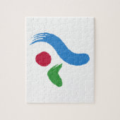 Puzzel met vlag van Seoul, Zuid-Korea (Verticaal)