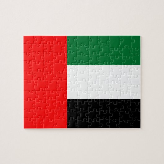 Puzzel met vlag van Verenigde Arabische Emiraten Legpuzzel (Horizontaal)